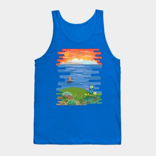 Beautiful ocean view from the top of the hill Tank Top